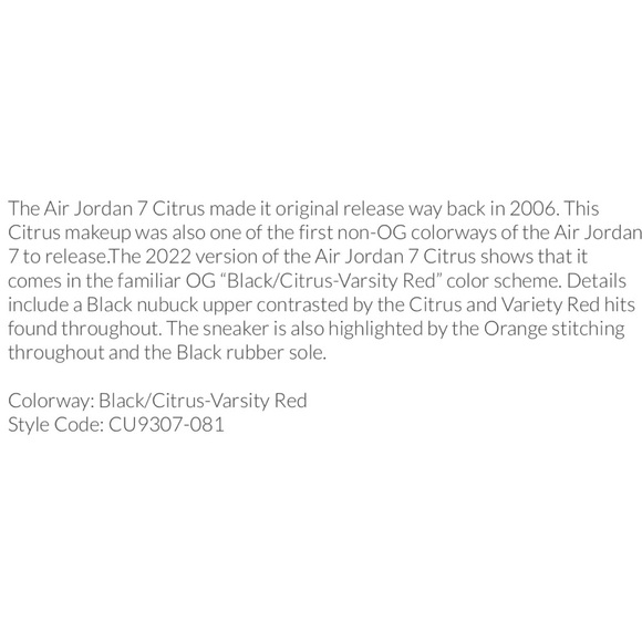 Authentic Men’s Air Jordan 7 Citrus Size: 9 (Worn Once) Shoe box torn a little - Picture 7 of 7